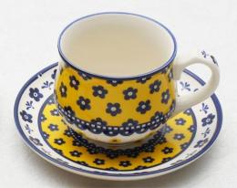 東欧テイストカップ&ソーサー《イエロー》