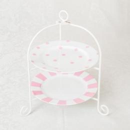 LDF限定!かわいいガーリーなデザイン2WAY 2段ケーキスタンド