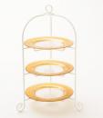 ゴールドガラスプレート 3段ケーキスタンド(プレート3枚付)