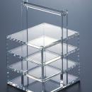 プチケーキやアミューズなどが可愛く盛りつけられるスケルトンお重(取っ手付)