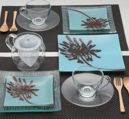 おうちカフェ風★サムシングブルーティーセットギフト★(クリア/2客/16点セット)