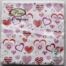 【Paw製】プチハート柄★ポーランド製ペーパーナプキン20枚入